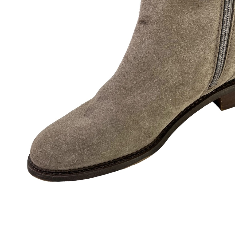 Franco Sarto Happily Women's Gray Taupe Genuine Leather Suede Ankle Boots sz 9.5 - Picture 11 of 16
